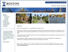 Tablet Screenshot of bostontranscription.com